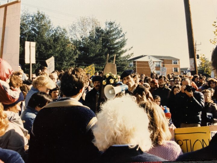 Dad at abortion protest